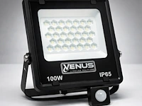 Slimme led schijnwerper met bewegingssensor – 100w – 6500k koud wit – ip65 – flag-100 (10 stuks) - afbeelding 2 van  5