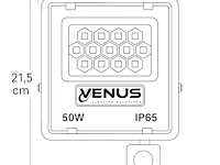 Slimme led schijnwerper met bewegingssensor – 50w – 6500k koud wit – ip65 – flag-50 (5 stuks) - afbeelding 5 van  5