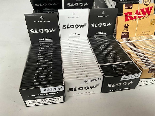 Sloow mix kavel sigaretten vloei in display - afbeelding 2 van  8
