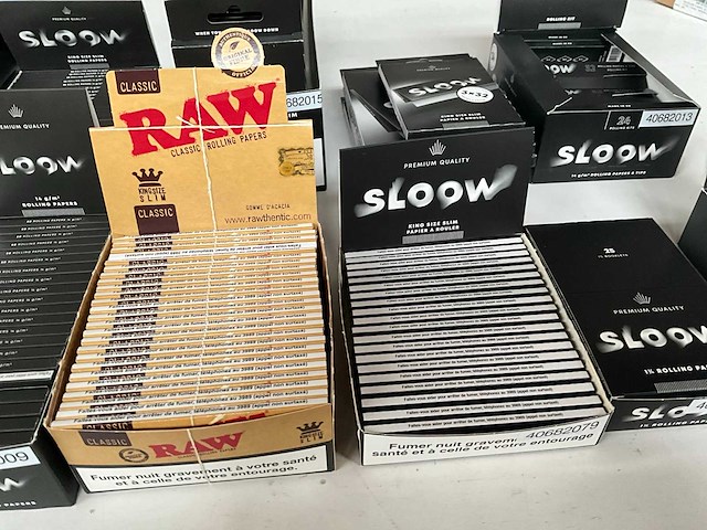 Sloow mix kavel sigaretten vloei in display - afbeelding 3 van  8