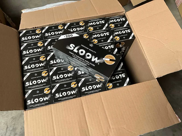 Sloow sigaret filter hulzen doos 200 stuks (48x) - afbeelding 1 van  4