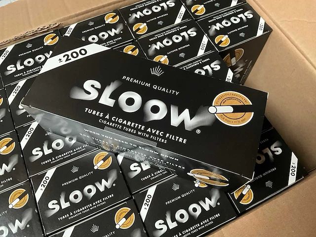 Sloow sigaret filter hulzen doos 200 stuks (48x) - afbeelding 2 van  4
