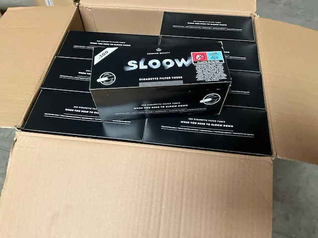 Sloow sigaret filter hulzen doos 300 stuks (40x) - afbeelding 1 van  5