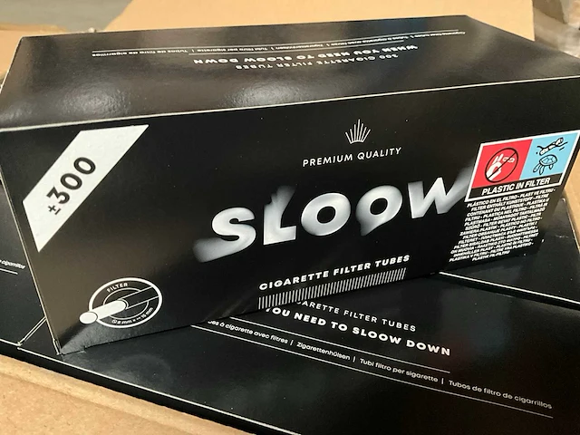 Sloow sigaret filter hulzen doos 300 stuks (40x) - afbeelding 3 van  5