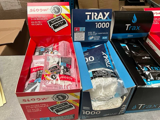 Sloow & trax diverse sigaret filters in display - afbeelding 2 van  4