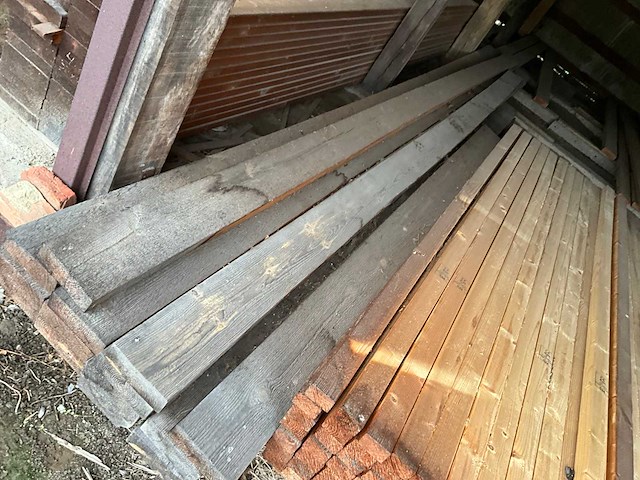 Sls c24 balken (107x) + divers rnd hout (28x) - afbeelding 8 van  10