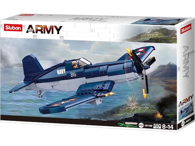Sluban army wwii f4u fighter vliegtuig - afbeelding 1 van  2