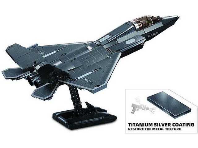 Sluban j‑35 stealth aircraft bouwspeelgoed - afbeelding 2 van  4