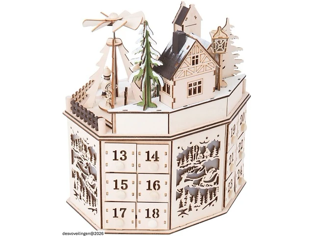 Small foot - houten adventskalender kerst landschap - afbeelding 2 van  3