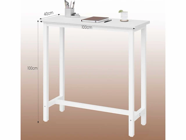 Smalle en hoge bartafel 100x40x100cm - afbeelding 3 van  7