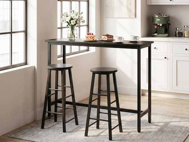 Smalle en hoge bartafel 120x40x100cm - afbeelding 3 van  4