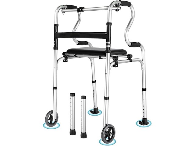 Smalle rollator vaste voet of wielen - afbeelding 1 van  6