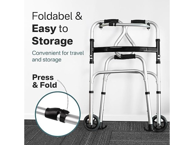 Smalle rollator vaste voet of wielen - afbeelding 4 van  6