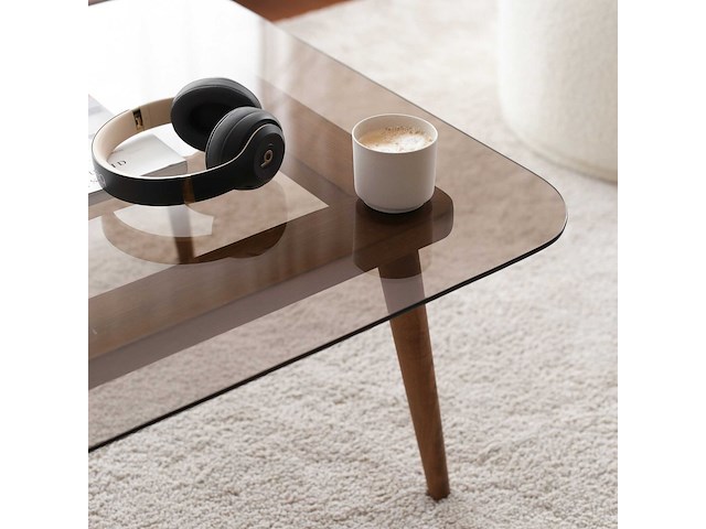 Smart salontafel | gehard glas | brons - afbeelding 6 van  7