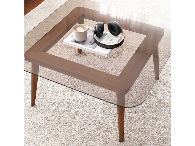 Smart salontafel | gehard glas | brons - afbeelding 2 van  7