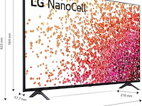 Smart tv - lg 43nano756pr - 43 inch - 4k nanocel - afbeelding 2 van  7
