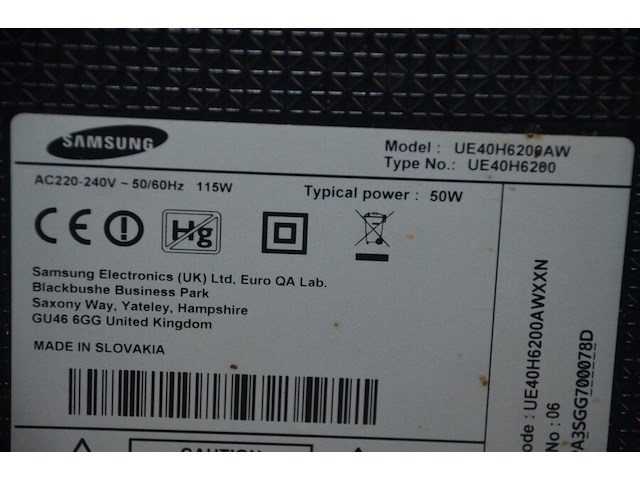 Smart tv samsung ue40h6200aw met afstandsbediening, zonder kabel (scherm defect) - afbeelding 4 van  5