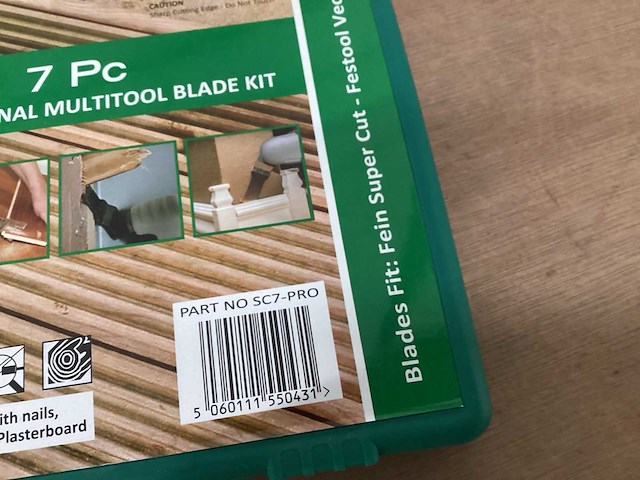 Smart zaagbladenset multitool, 7 delig (4x) - afbeelding 2 van  4