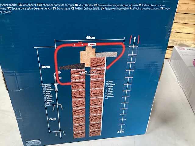 Smartwares brandladder 4,5 meter - afbeelding 7 van  7