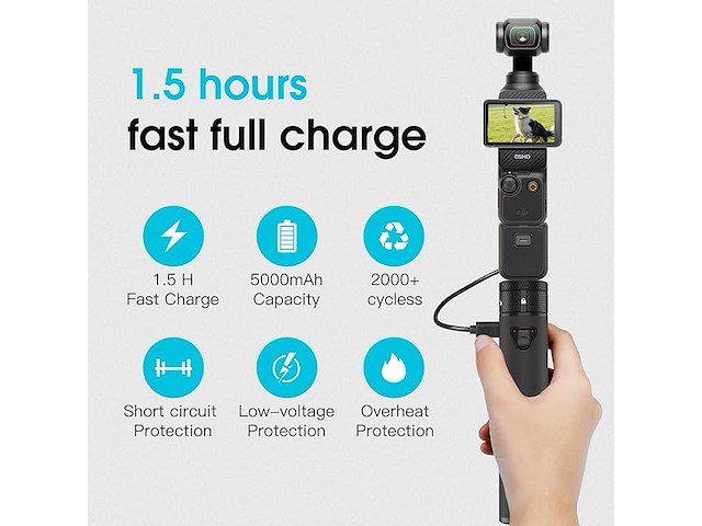 Smatree dji osmo pocket 3 power stick - afbeelding 4 van  6