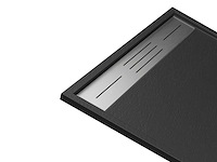 Smc extra vlak aanrechtblad of verzonken hars douchebak - zwart - 120 x 80 cm - afbeelding 6 van  7