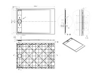 Smc extra vlak aanrechtblad of verzonken hars douchebak - zwart - 120 x 80 cm - afbeelding 4 van  5