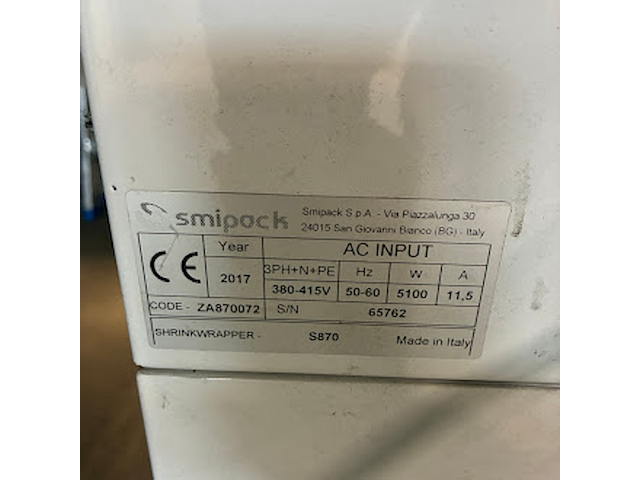 Smipack s870 l-afdichtingskappakking - afbeelding 2 van  2