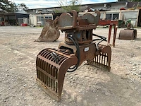 Smp hydraulische grijphaak met openwerk schalen grondverzetbak - afbeelding 3 van  8
