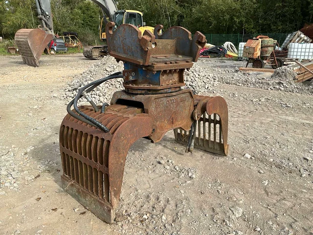 Smp hydraulische grijphaak met openwerk schalen grondverzetbak - afbeelding 7 van  8