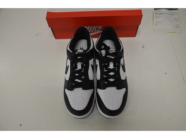 Sneaker nike dunk low retro white black (gs) maat 40 nieuw in doos (2) - afbeelding 4 van  10