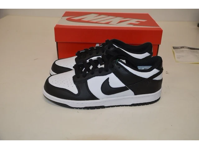 Sneaker nike dunk low retro white black (gs) maat 40 nieuw in doos (2) - afbeelding 5 van  10