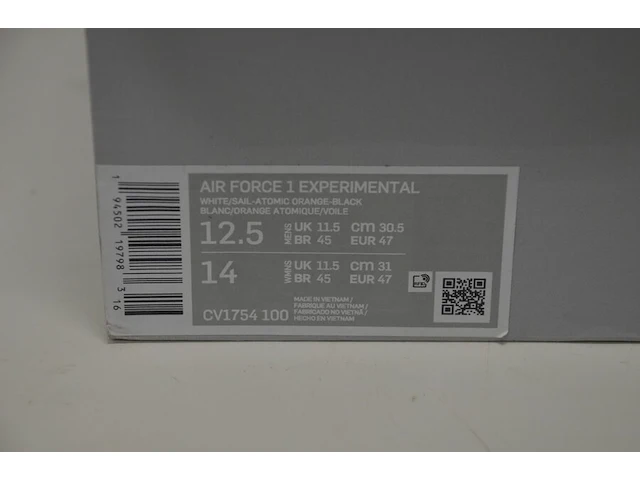 Sneakers nike air force 1 experimental sail maat 47 nieuw in doos (2) - afbeelding 8 van  9