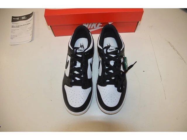 Sneakers nike dunk low retro white black (gs) maat 38 nieuw in doos (2) - afbeelding 4 van  10