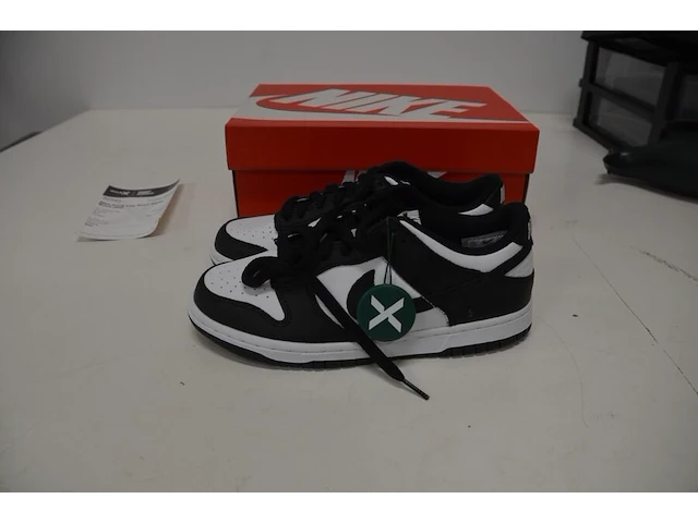 Sneakers nike dunk low retro white black (gs) maat 38 nieuw in doos (2) - afbeelding 5 van  10