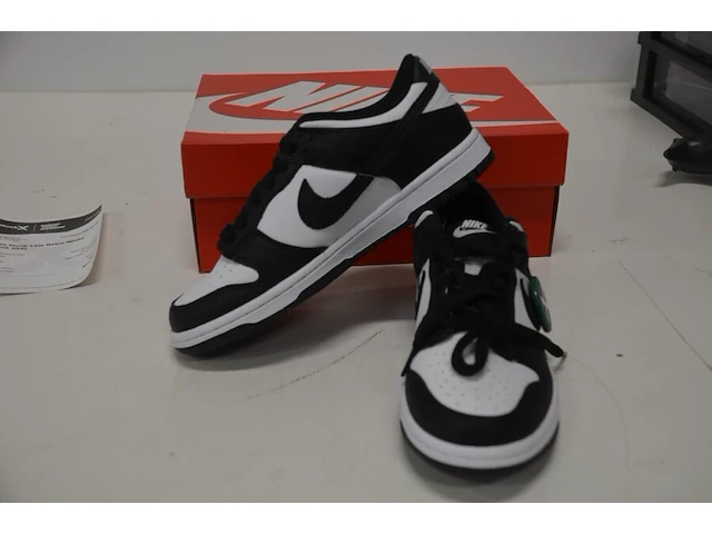 Sneakers nike dunk low retro white black (gs) maat 38 nieuw in doos (2) - afbeelding 8 van  10