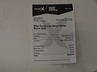 Sneakers nike dunk low retro white black (gs) maat 38,5 nieuw in doos (2) - afbeelding 2 van  10