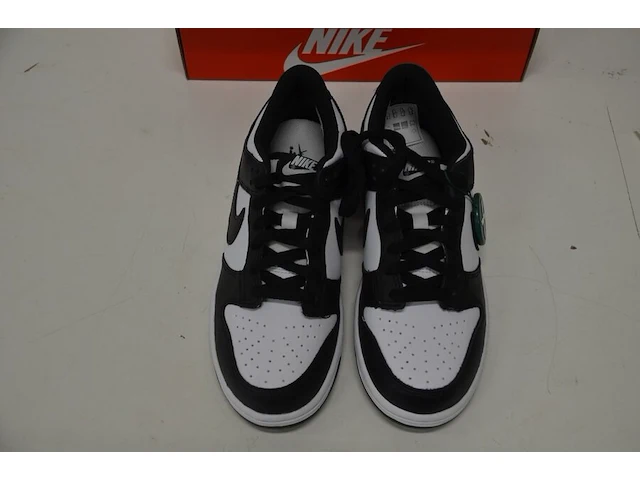 Sneakers nike dunk low retro white black (gs) maat 38,5 nieuw in doos (2) - afbeelding 4 van  10