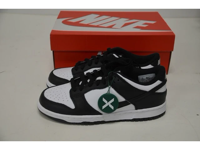Sneakers nike dunk low retro white black (gs) maat 38,5 nieuw in doos (2) - afbeelding 5 van  10