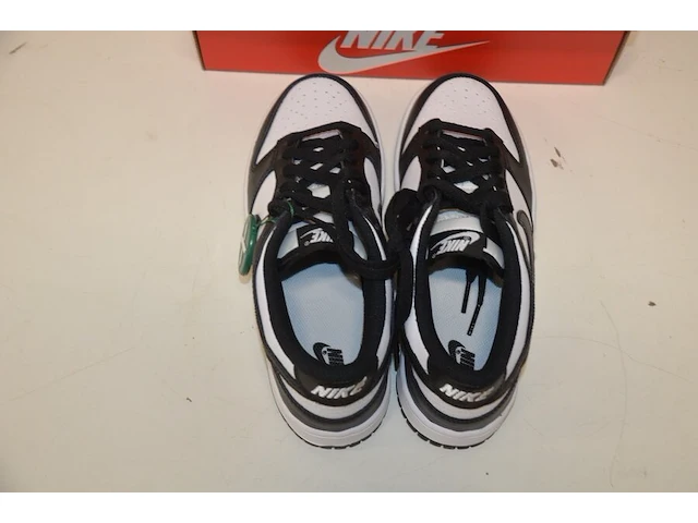 Sneakers nike dunk low retro white black (gs) maat 38,5 nieuw in doos (2) - afbeelding 7 van  10