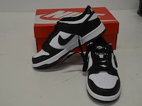 Sneakers nike dunk low retro white black (gs) maat 38,5 nieuw in doos (2) - afbeelding 8 van  10