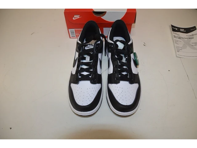 Sneakers nike dunk low retro white black (gs) maat 39 nieuw in doos (2) - afbeelding 4 van  10