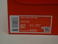 Sneakers nike dunk low retro white black (gs) maat 39 nieuw in doos (2) - afbeelding 10 van  10
