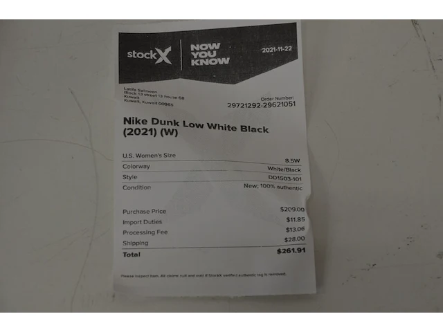Sneakers nike dunk low white black (2021) maat 40 nieuw in doos (2) - afbeelding 2 van  10
