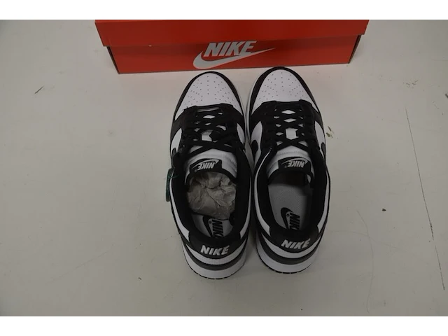 Sneakers nike dunk low white black (2021) maat 40 nieuw in doos (2) - afbeelding 7 van  10