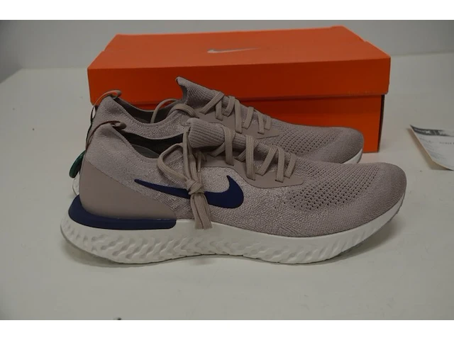 Sneakers nike epic react flyknit diffused taupe/blue void maat 46 nieuw in doos (2) - afbeelding 3 van  9