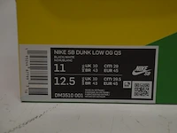Sneakers nike sb dunk low og qs quartersnacks zebra maat 45 nieuw in doos (2) - afbeelding 10 van  10