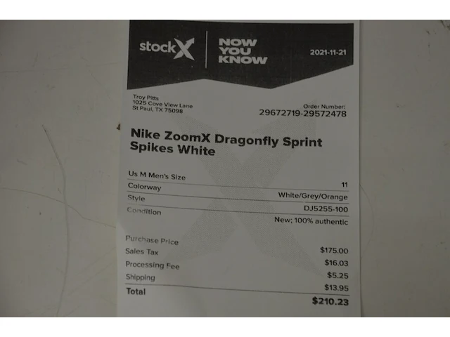 Sneakers nike zoomx dragonfly sprit spikes white maat 45 nieuw in doos (2) - afbeelding 4 van  11