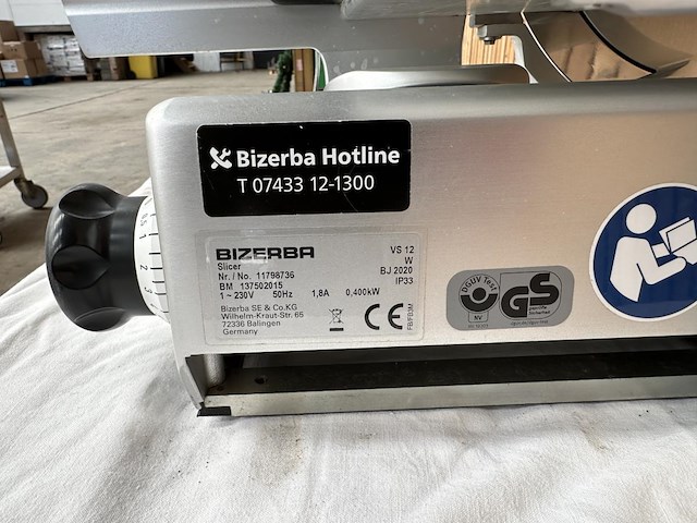 Snijmachine bizerba vs12 - afbeelding 5 van  7