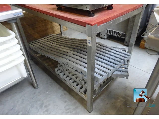 Snijtafel van roestvrij staal - afbeelding 2 van  2