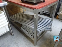 Snijtafel van roestvrij staal - afbeelding 2 van  2